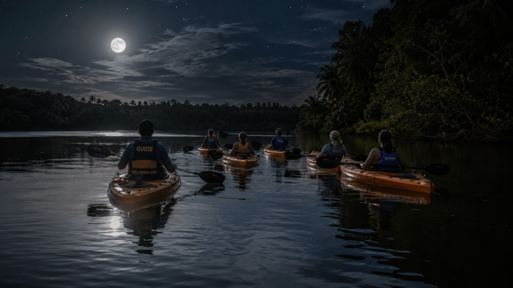 Dark-Sky Moonlit Kayak 2026, Pengalaman Magis Mendayung Saat Bulan Purnama Tanpa Polusi Cahaya