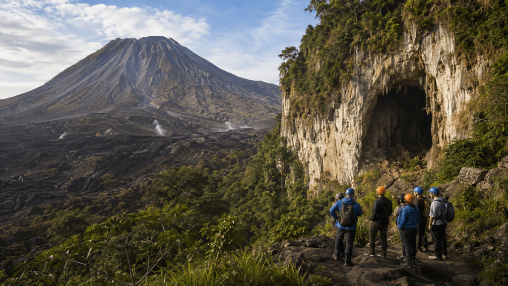 Perbedaan geowisata gunung api dan gua karst Indonesia
